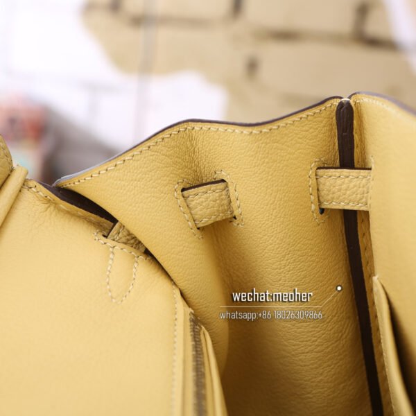 Hermes togo birkin 25cm 1Z jaune poussin - Image 8