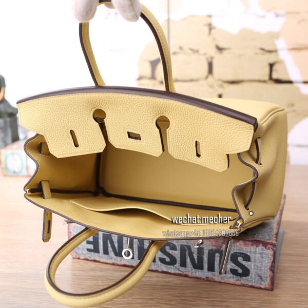 Hermes togo birkin 25cm 1Z jaune poussin - Image 9