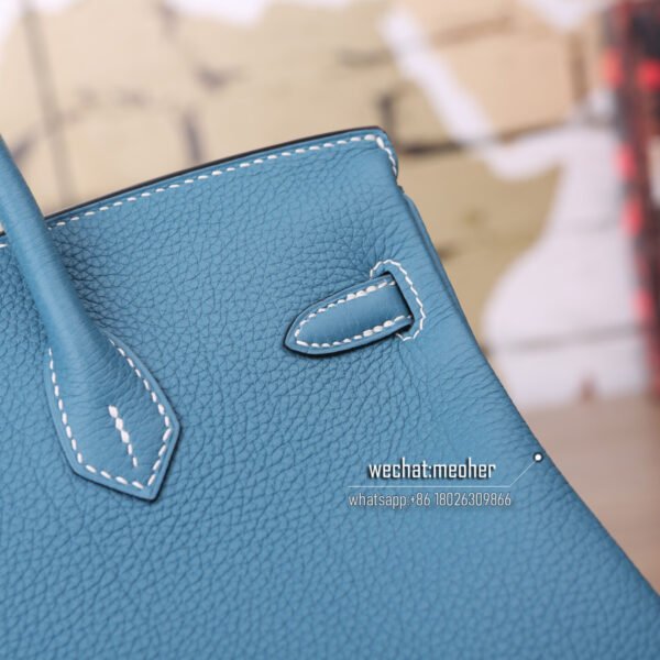 Hermes togo birkin 25cm blue jean - Image 4