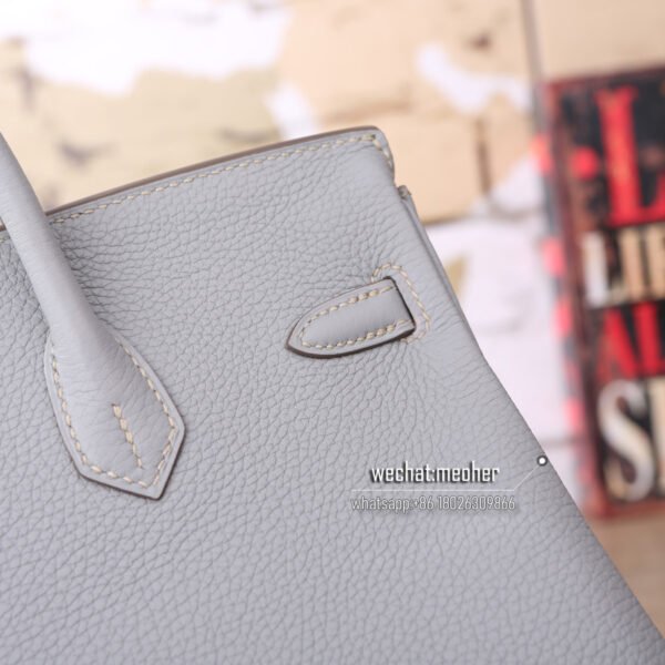 Hermes togo birkin 25cm J7 blue lin - Image 3
