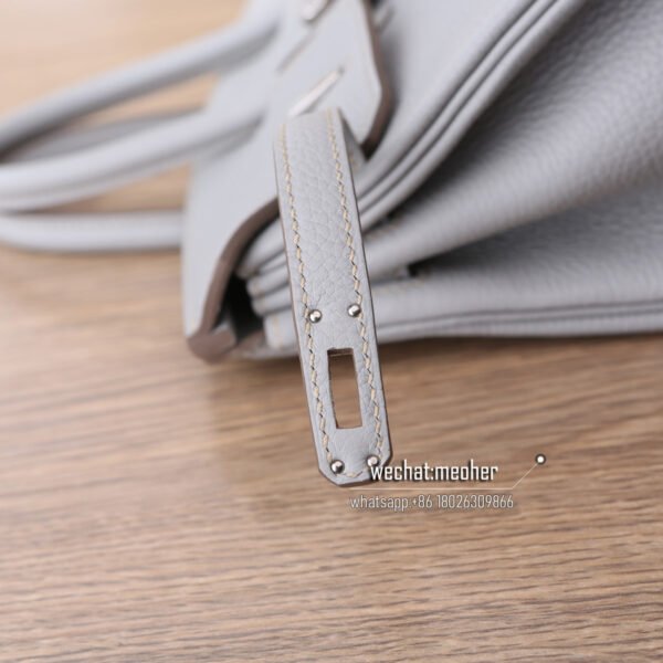 Hermes togo birkin 25cm J7 blue lin - Image 6