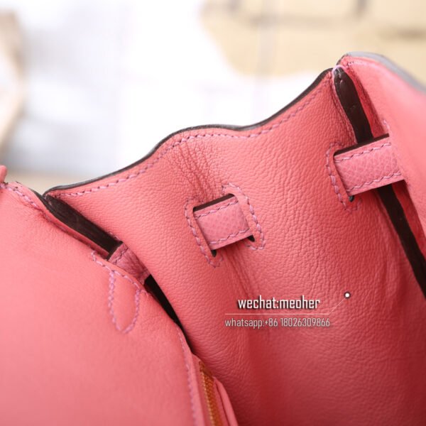 Hermes epsom birkin 25cm 1q rose confetti - Image 8