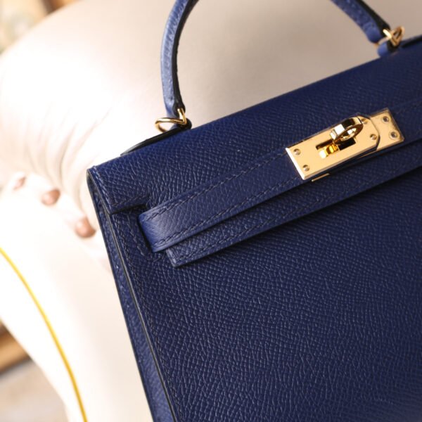 Hermes epsom mini kelly II 19cm 7k blue sapphire - Image 2