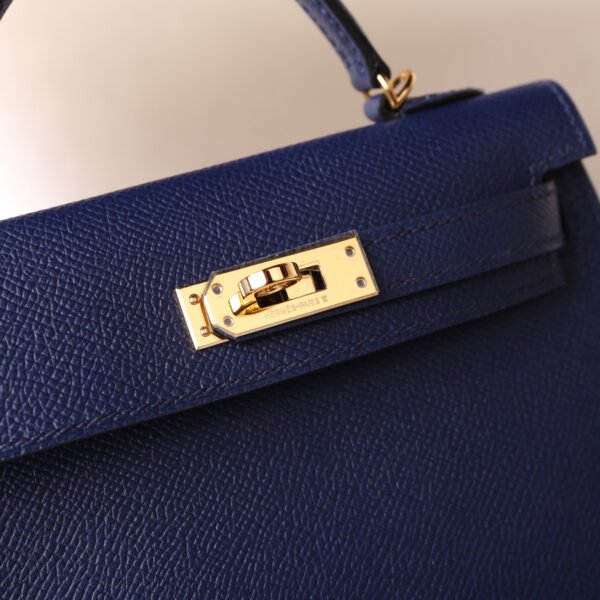 Hermes epsom mini kelly II 19cm 7k blue sapphire - Image 6