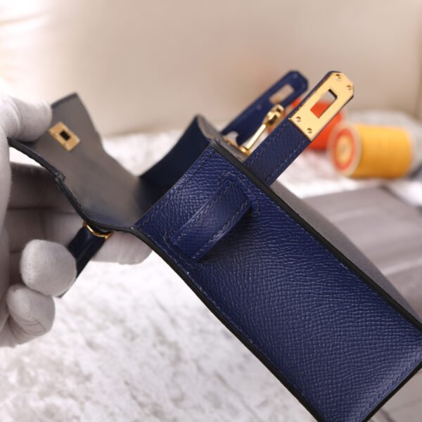 Hermes epsom mini kelly II 19cm 7k blue sapphire - Image 7