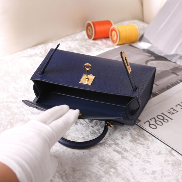 Hermes epsom mini kelly II 19cm 7k blue sapphire - Image 8