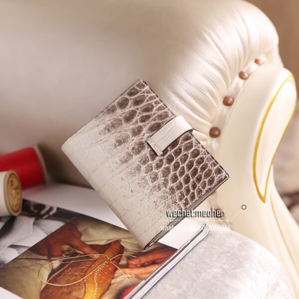 Hermes crocodile short bearn wallet himalaya - Image 6