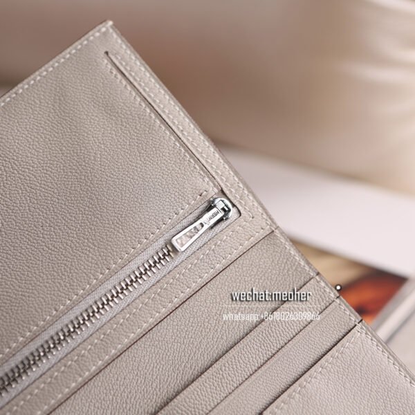 Hermes crocodile short bearn wallet himalaya - Image 4