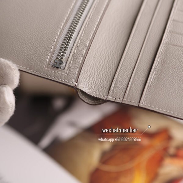 Hermes crocodile short bearn wallet himalaya - Image 3
