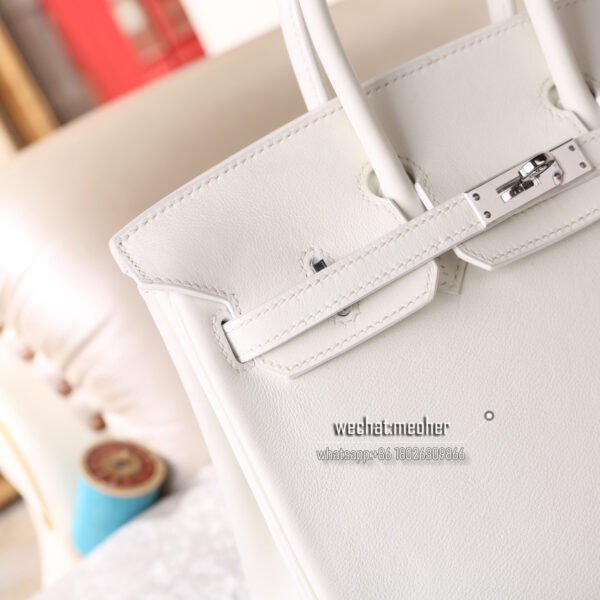 Hermes swift birkin 25cm 01 blanc - Image 2