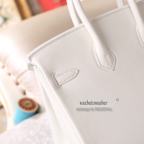 Hermes swift birkin 25cm 01 blanc - Image 4