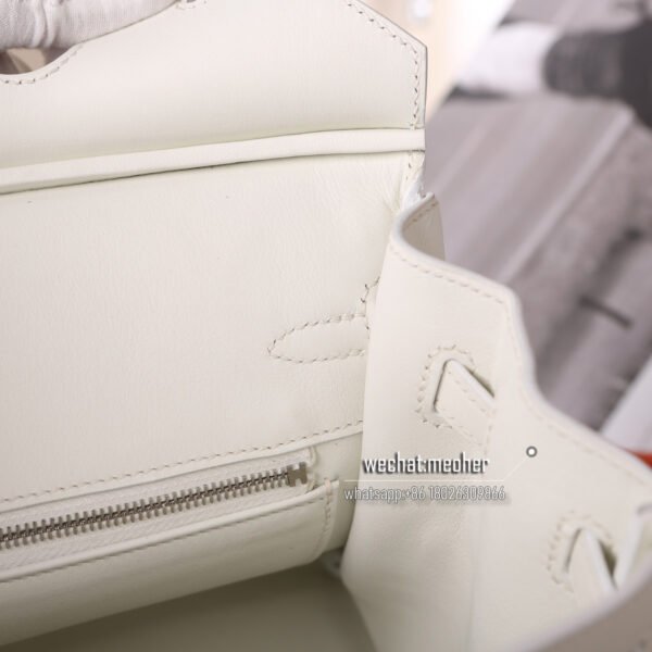 Hermes swift birkin 25cm 01 blanc - Image 6