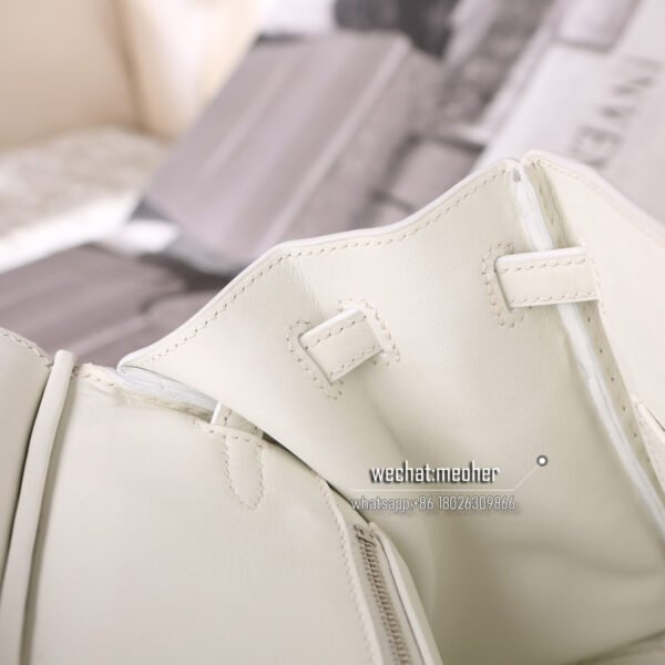 Hermes swift birkin 25cm 01 blanc - Image 7