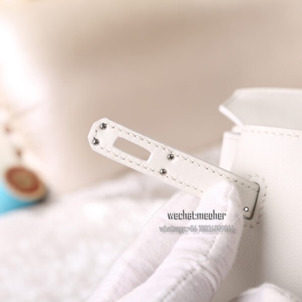 Hermes swift birkin 25cm 01 blanc - Image 8