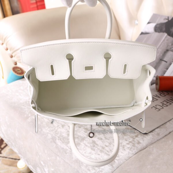 Hermes swift birkin 25cm 01 blanc - Image 9