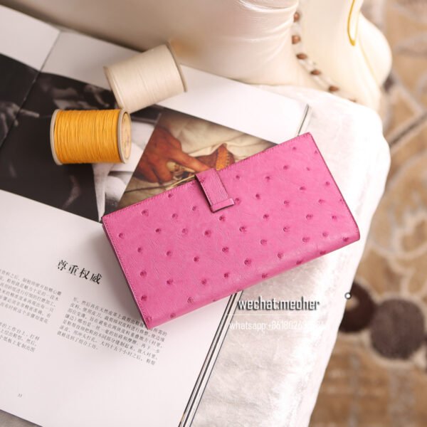 Hermes ostrich bearn wallet - Image 6