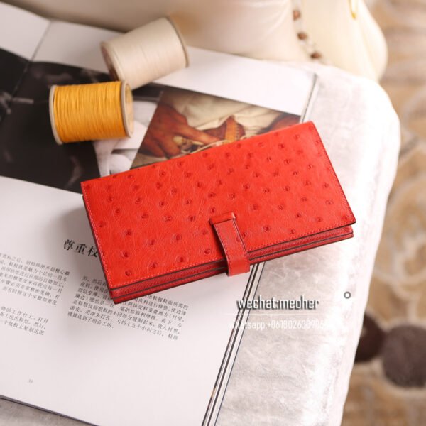 Hermes ostrich bearn wallet - Image 4