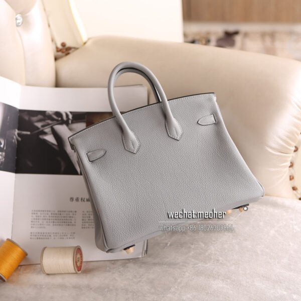 Hermes togo birkin 25cm 4z gris mouette - Image 2