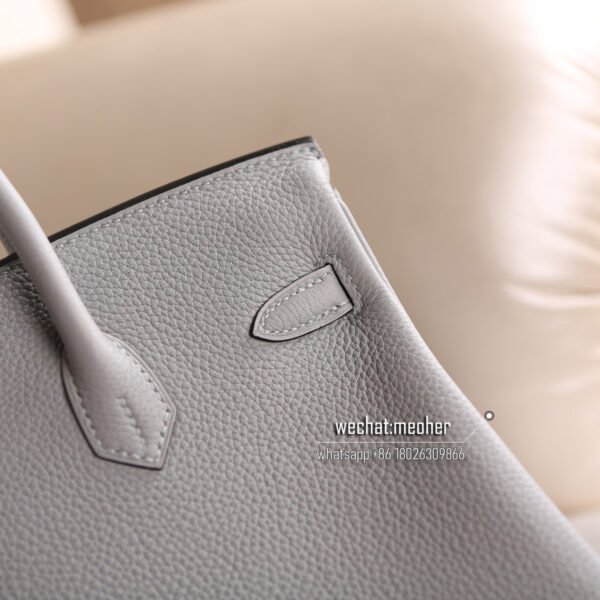 Hermes togo birkin 25cm 4z gris mouette - Image 3