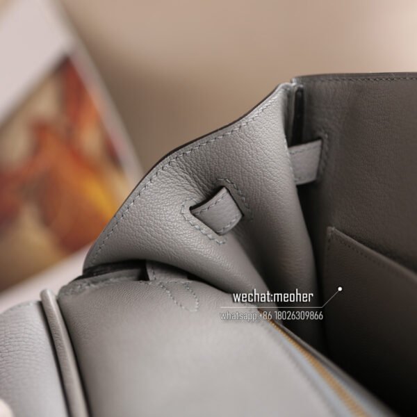 Hermes togo birkin 25cm 4z gris mouette - Image 6
