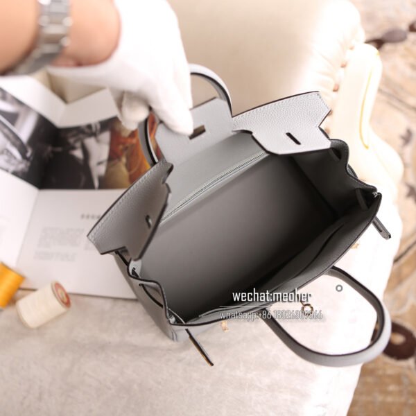 Hermes togo birkin 25cm 4z gris mouette - Image 7