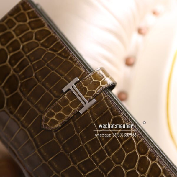 Hermes crocodile bearn wallet - Image 18
