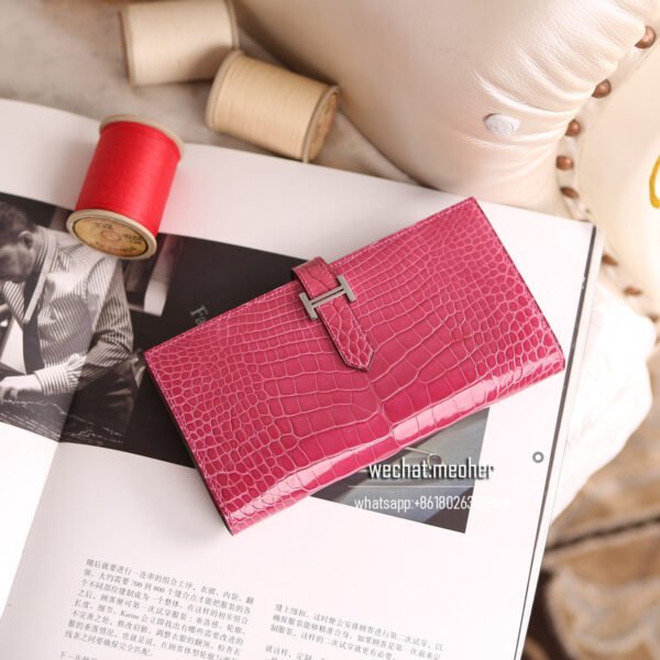 Hermes crocodile bearn wallet - Image 6