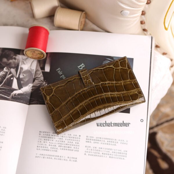 Hermes crocodile bearn wallet - Image 4