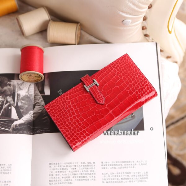 Hermes crocodile bearn wallet - Image 2