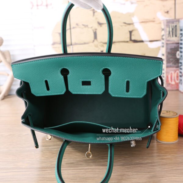 Hermes epsom birkin 25cm Z6 malachite - Image 9