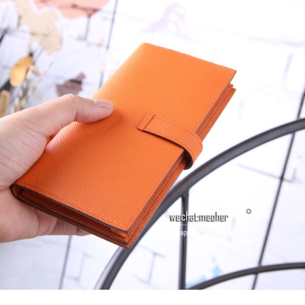 Hermes epsom bearn wallet orange - Image 12