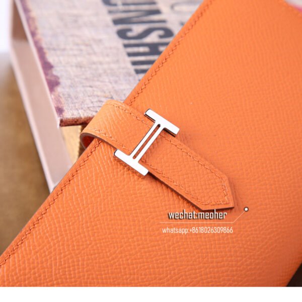 Hermes epsom bearn wallet orange - Image 10
