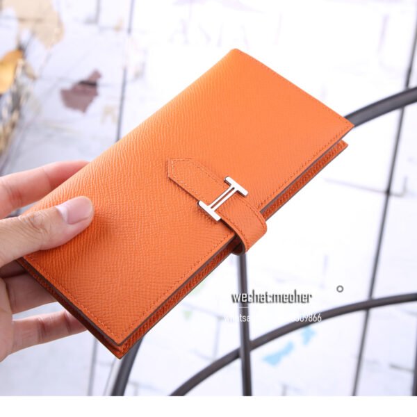 Hermes epsom bearn wallet orange - Image 6