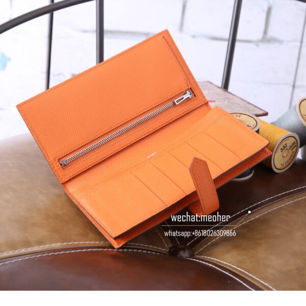 Hermes epsom bearn wallet orange - Image 2