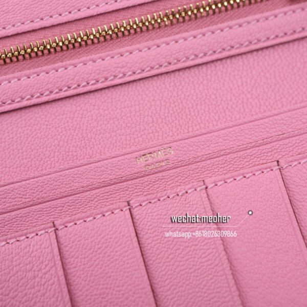 Hermes lizard bearn wallet pink - Image 6