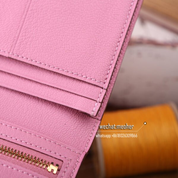 Hermes lizard bearn wallet pink - Image 5