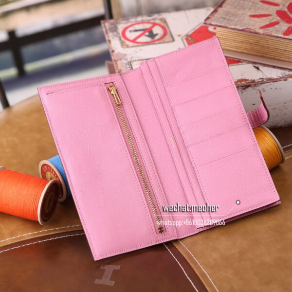Hermes lizard bearn wallet pink - Image 3