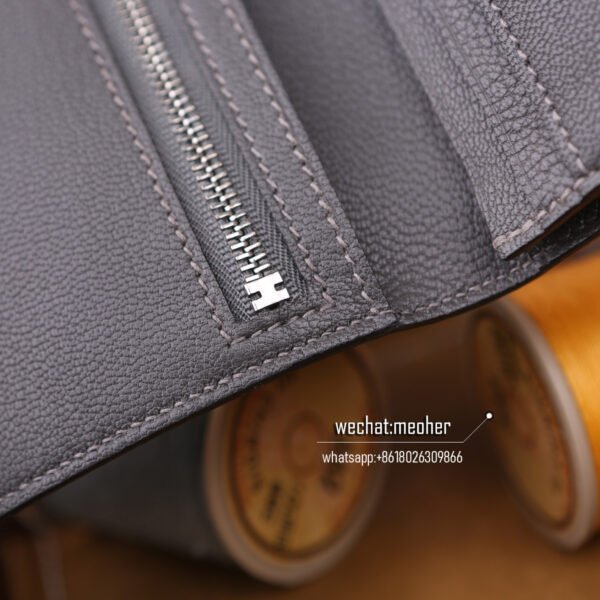 Hermes lizard bearn wallet etain - Image 7
