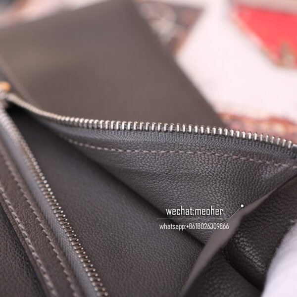 Hermes lizard bearn wallet etain - Image 4