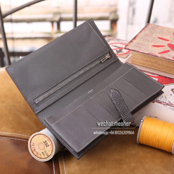 Hermes lizard bearn wallet etain - Image 2
