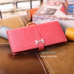 hermes crocodile bearn rose lisptick