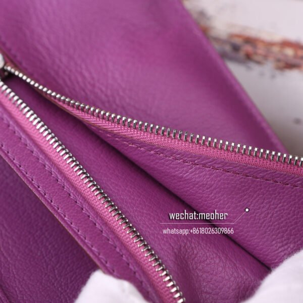 Hermes shiny crocodile bearn wallet tosca - Image 4