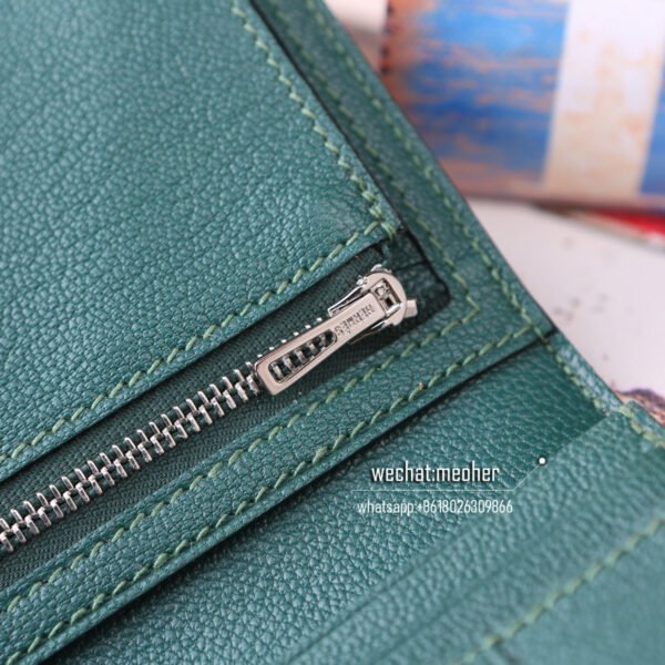 Hermes lizard bearn wallet emerald green - Image 8