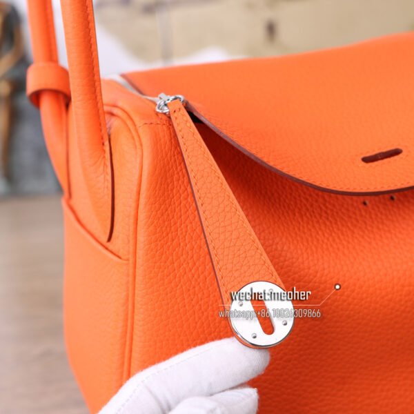 Hermes togo lindy 30cm 93 orange - Image 2