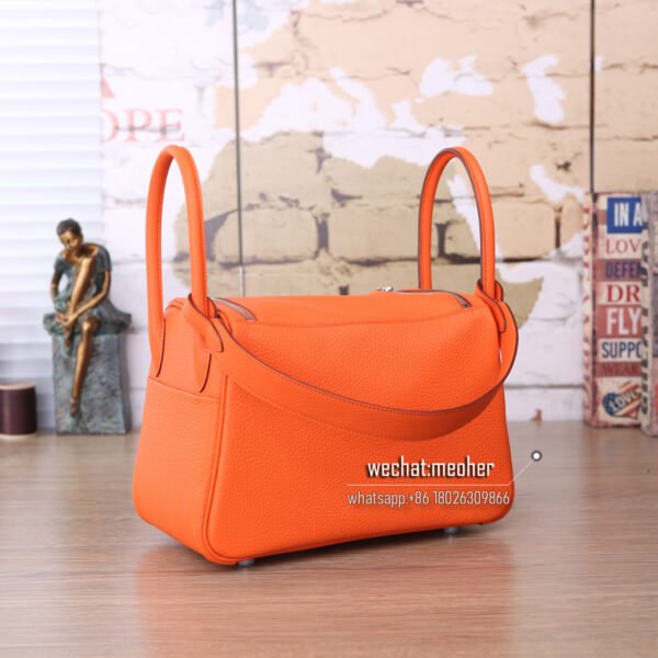 Hermes togo lindy 30cm 93 orange - Image 3
