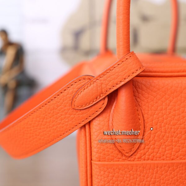 Hermes togo lindy 30cm 93 orange - Image 5