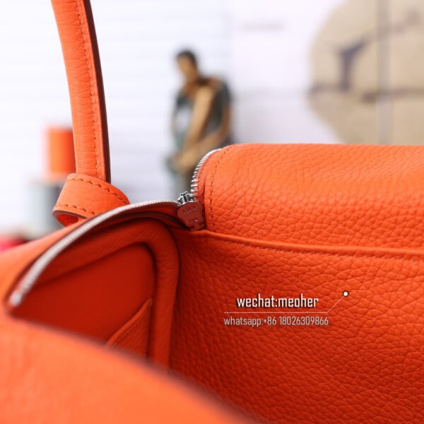 Hermes togo lindy 30cm 93 orange - Image 6