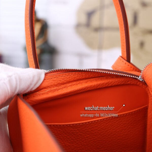 Hermes togo lindy 30cm 93 orange - Image 7