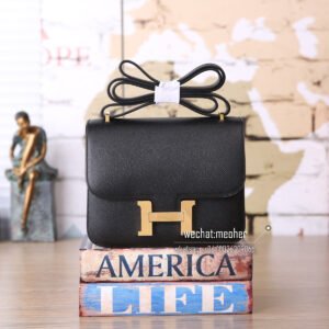 Hermes epsom constance 19cm ck89 noir GHW
