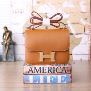 Hermes epsom constance 19cm c37 gold